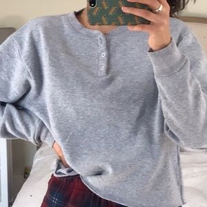 Brandy long sleeve button up top